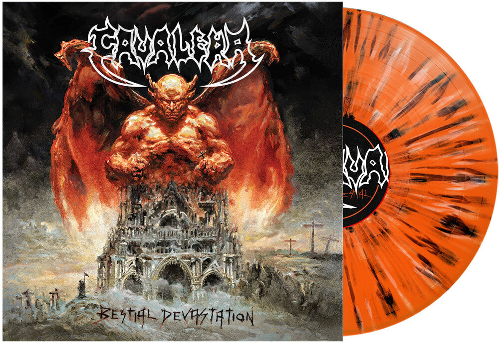 Cavalera -  Bestial Devastation - Orange/Black/White Splatter