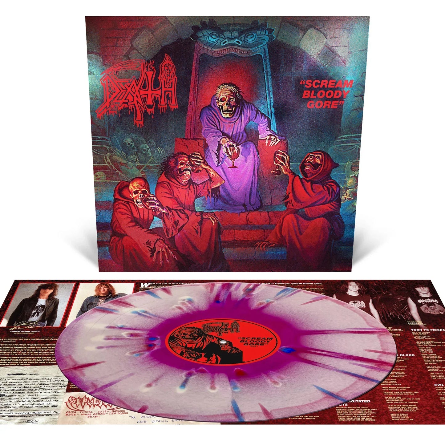 Death - Scream Bloody Gore (2024 reissue)- Foil Jacket, Tri-Color Vinyl LP