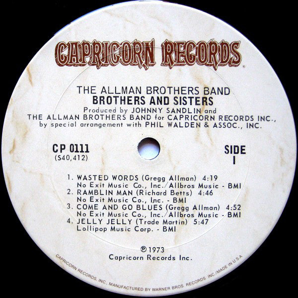 Allman Brothers Band - Brothers And Sisters