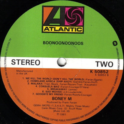 Boney M  ‎–  Boonoonoonoos