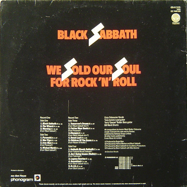 Black Sabbath - We Sold our Soul For Rock 'n' Roll