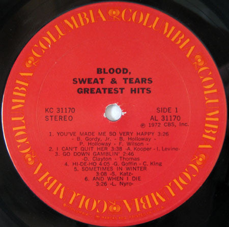 Blood, Sweat & Tears -  Blood, Sweat & Tears Greatest Hits