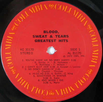 Blood, Sweat & Tears -  Blood, Sweat & Tears Greatest Hits