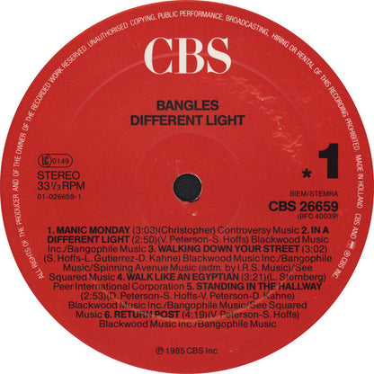 Bangles ‎– Different Light