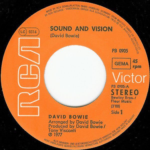 Bowie, David - Sound And Vision