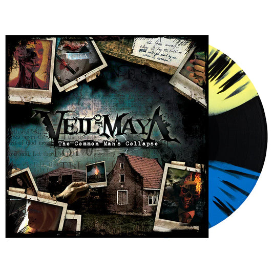 Veil Of Maya - The Common Man's Collapse LP Vinyl - Blue/Black/Yellow Striped w/ Splatter