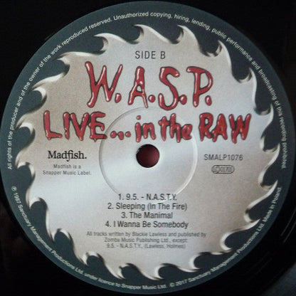 W.A.S.P. – Live ..In The Raw - 2 x VINYL LP SET