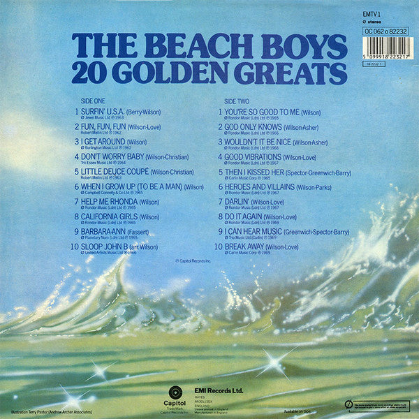 The Beach Boys ‎– 20 Golden Greats - VINYL LP