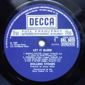 The Rolling Stones ‎– Let It Bleed - Early Issue Stereo VINYL LP with POSTER