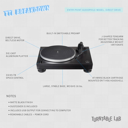 Audio-Technica: AT-LP5X Direct Drive USB Turntable