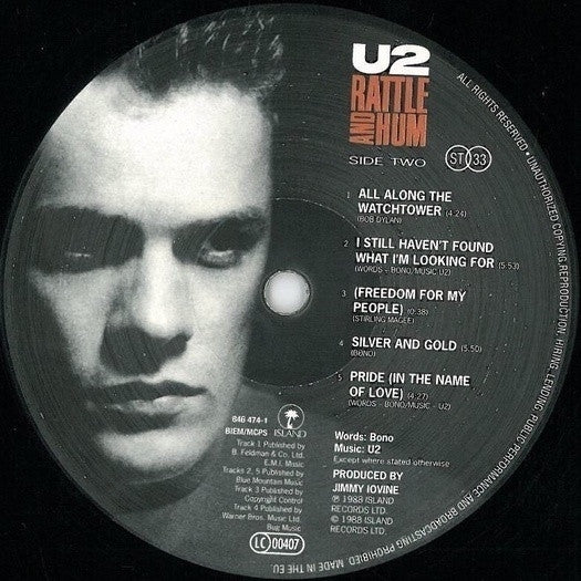 U2 - Rattle And Hum- 2 x 180 GRAM VINYL LP